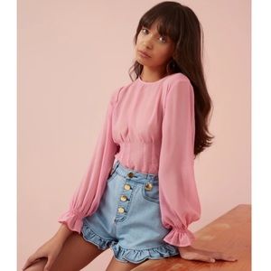 Finders Keepers Sheer Bodice Top